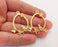 2 Bird Flower Charms Gold Plated Charms (39x30mm)  G21324