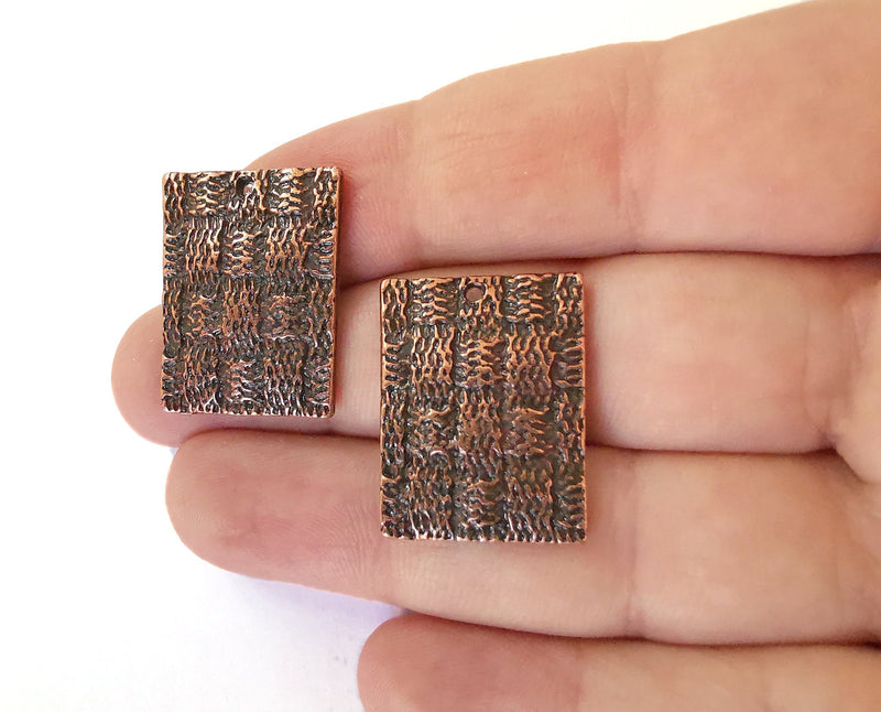 2 Copper Charms Antique Copper Plated Charms (26x21mm)  G21474
