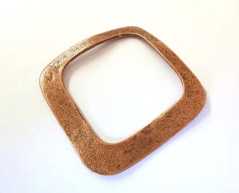 2 Cambered Charms Antique Copper Plated Charms (50x50 mm)  G21482