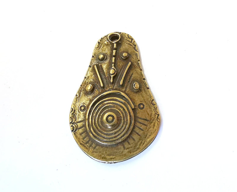 2 Antique Bronze Charms Antique Bronze Plated Charms (43x27mm)  G21491