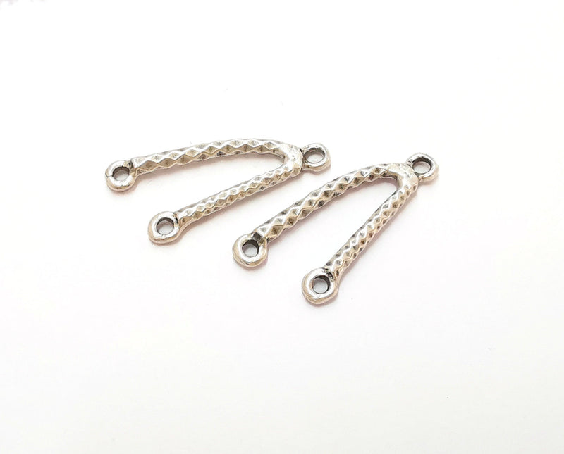 5 V Shape Charms Connector Antique Silver Plated Charms (36x17mm)  G21343