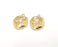 4 Gold Charms Shiny Gold Plated Charms (27x22mm)  G21344