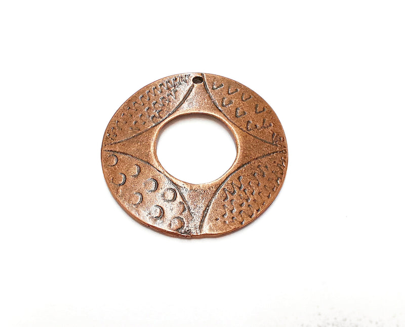 2 Copper Charms Antique Copper Plated Charms (42mm)  G21346