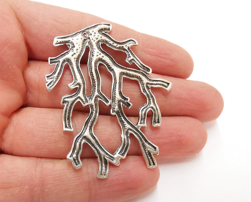 Coral Charms Antique Silver Plated Charms (58x49mm)  G21349