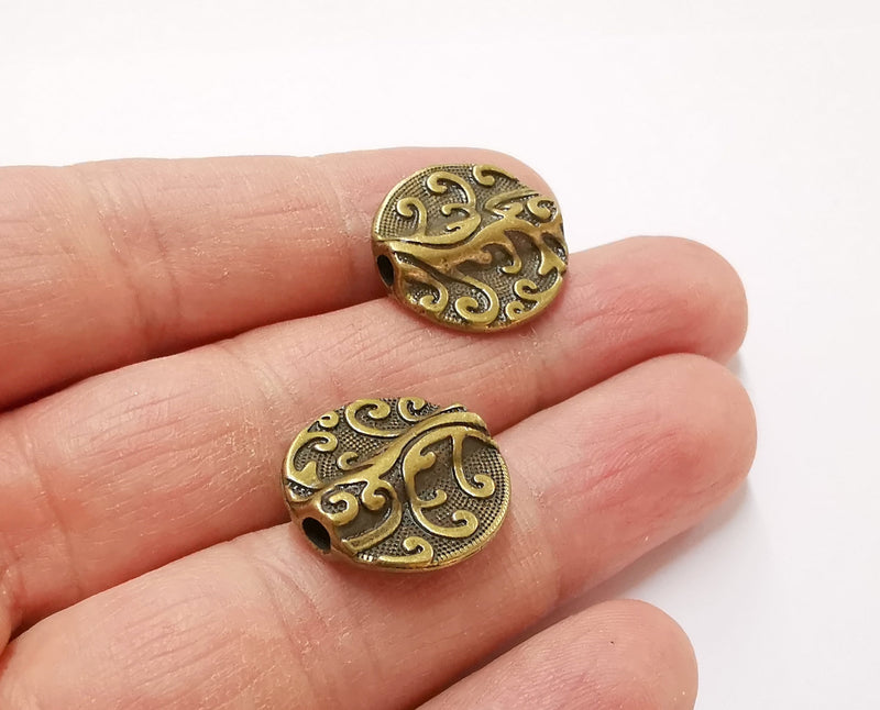 2 Antique Bronze Charms Antique Bronze Plated Charms (20mm)  G21363