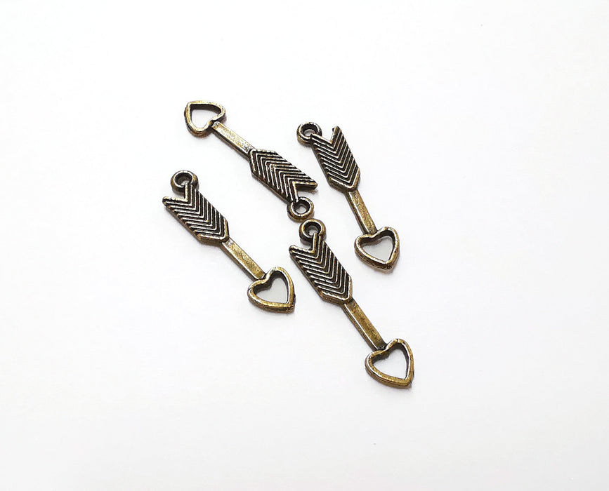 10 Arrow Charms Antique Bronze Plated Charms (29x7mm)  G21364