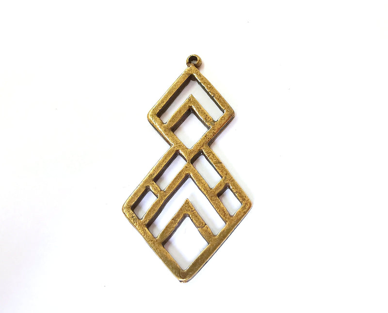 2 Antique Bronze Charms Antique Bronze Plated Charms (51x26mm)  G21503