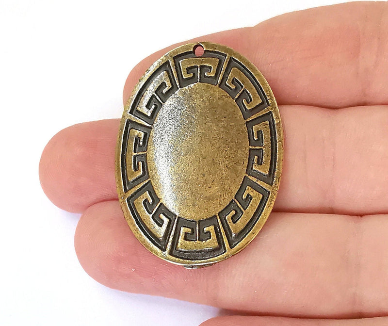 2 Antique Bronze Charm Antique Bronze Charm (42x30mm) G21507