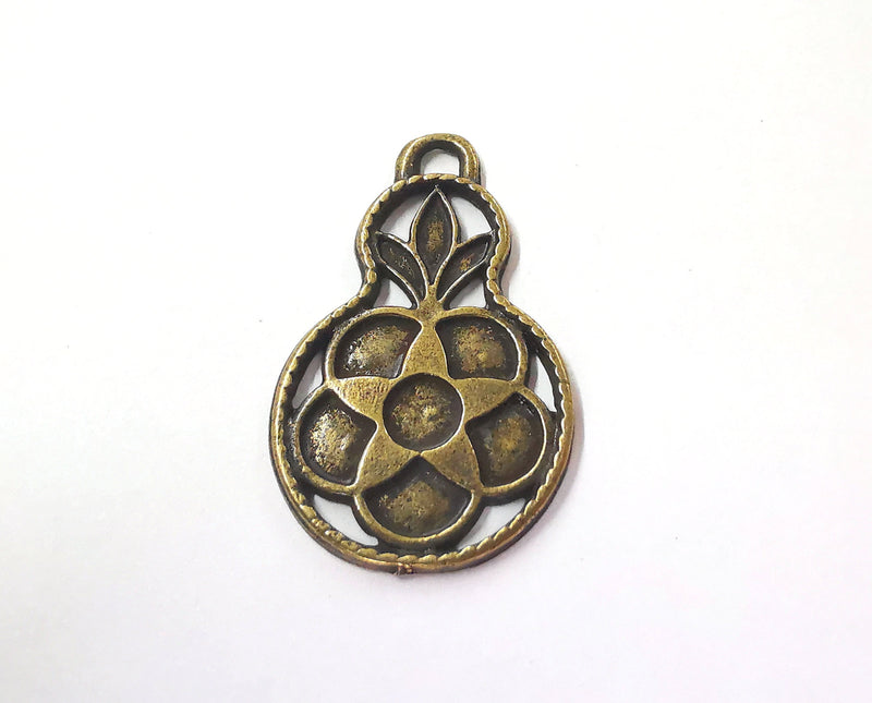 4 Antique Bronze Charm Antique Bronze Plated Charm (37x23mm) G21520