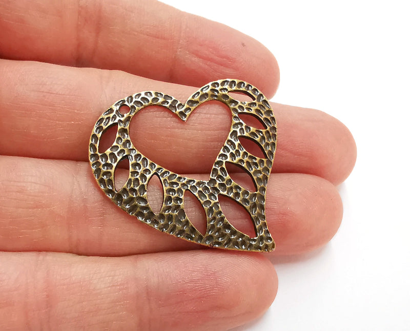 2 Antique Bronze Charms Antique Bronze Plated Charms (38x35mm)  G21427