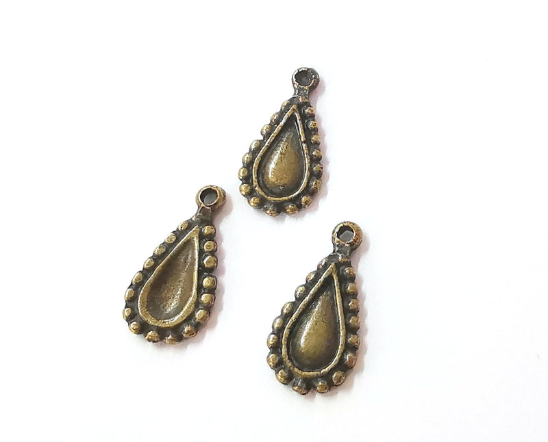 20 Drop Charms Antique Bronze Plated Charms (20x11mm) G21434