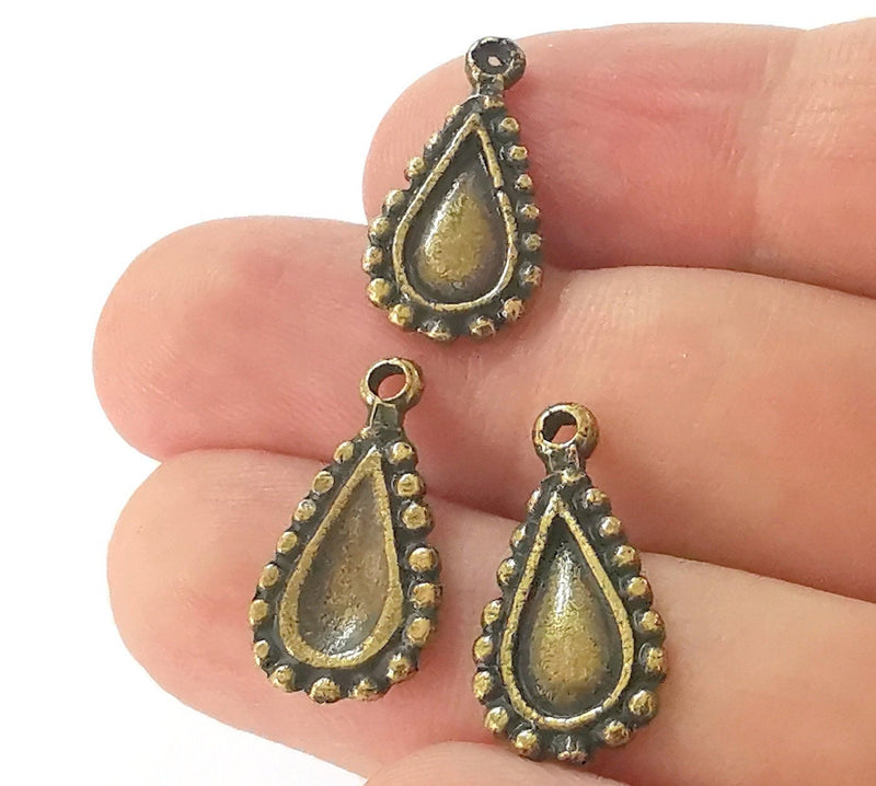 20 Drop Charms Antique Bronze Plated Charms (20x11mm) G21434
