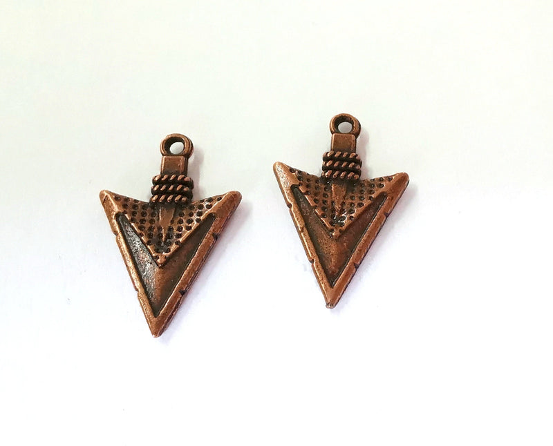 10 Arrowhead Charms Antique Copper Plated Charms (23x15mm) G23596