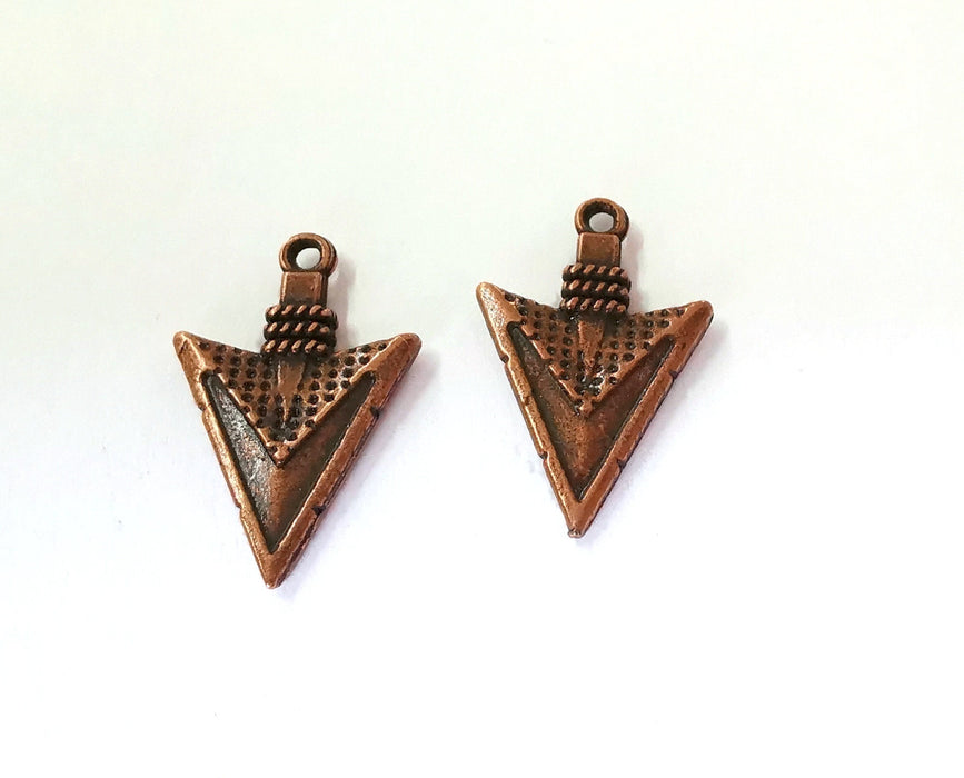 10 Arrowhead Charms Antique Copper Plated Charms (23x15mm) G21450