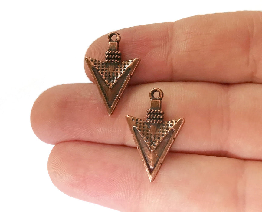 10 Arrowhead Charms Antique Copper Plated Charms (23x15mm) G21450