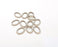 10 Twisted Oval  Findings Antique Silver Plated Findings (15x11 mm)  G21574