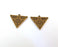 2 Triangle Charms Antique Bronze Plated Charms (33x28mm)  G21598
