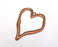 Heart Pendant Antique Copper Plated Pendant (87x68mm)  G21619