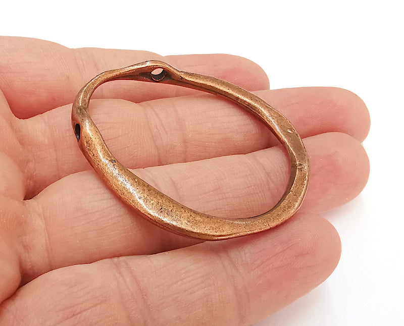 2 Antique Copper Pendant Antique Copper Plated Pendant (50x45mm)  G21622