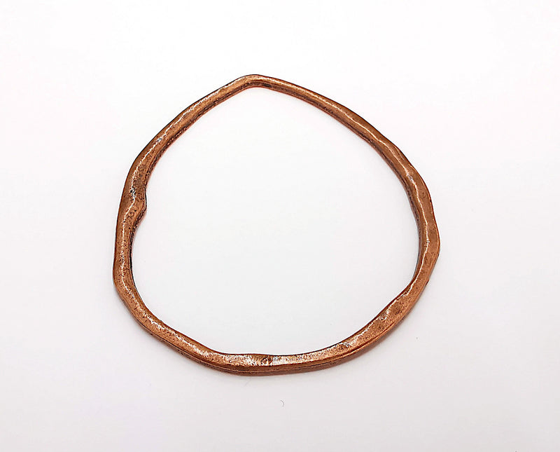 Hammered Drop Findings Antique Copper Plated Findings (87x69mm)  G21633