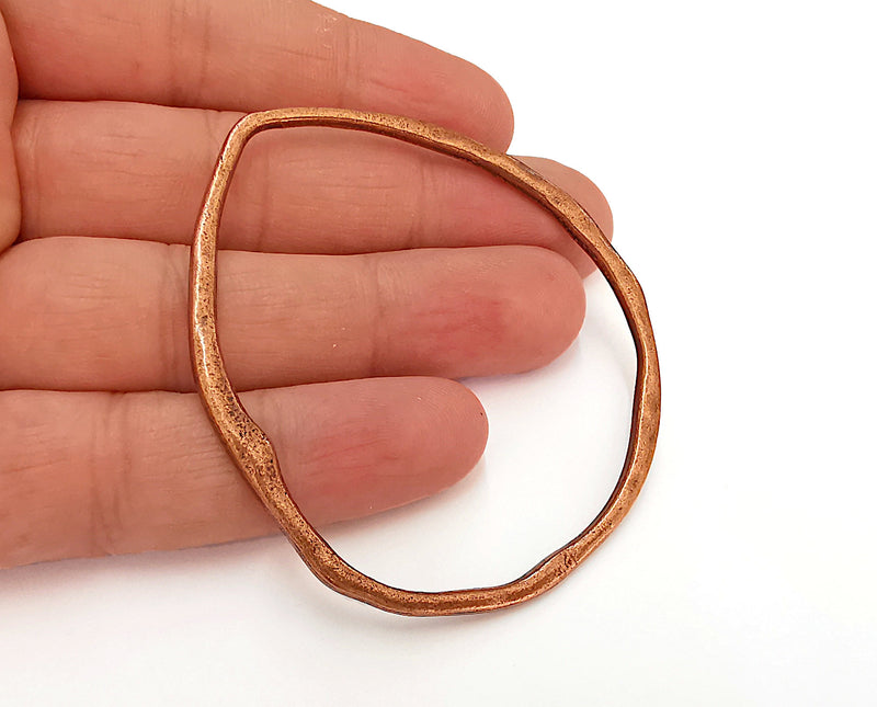 Hammered Drop Findings Antique Copper Plated Findings (87x69mm)  G21633