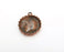 2 Crown Cap Charms Blank Bezel Resin Bezel Mosaic Mountings Antique Copper Plated Charms (30x27mm) (22 mm Bezel Inner Size)  G21639