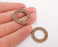 4 Copper Circle (Double Sided) Charms Antique Copper Plated Findings ( 30mm ) G21640