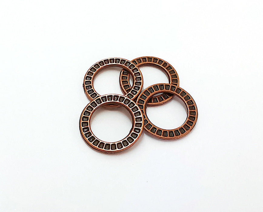 5 Copper Charms Double Sided (Both Side Same)  Antique Copper Plated (18mm)  G21654