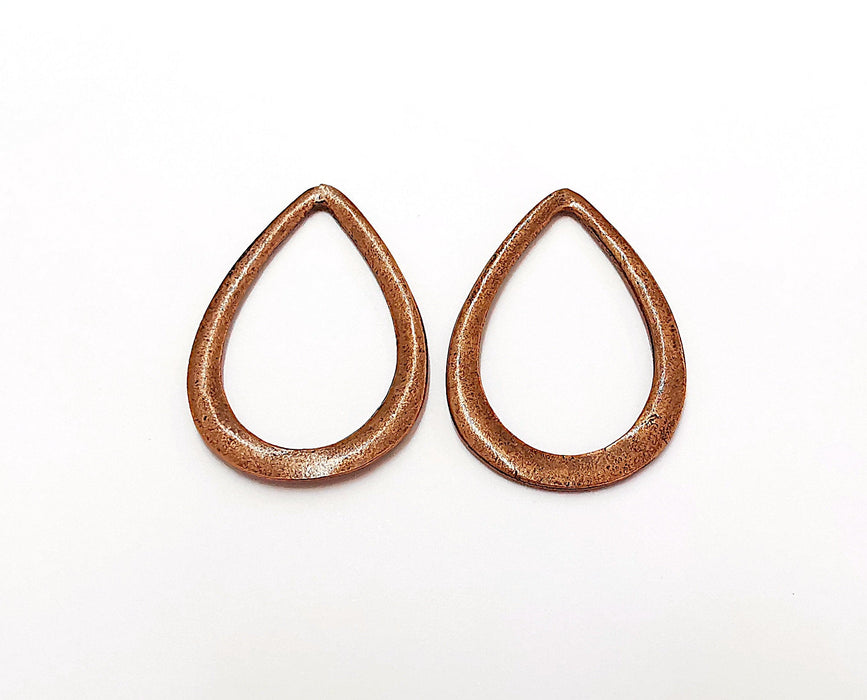 4 Drop Findings Antique Copper Plated Findings (40x27mm)  G21656