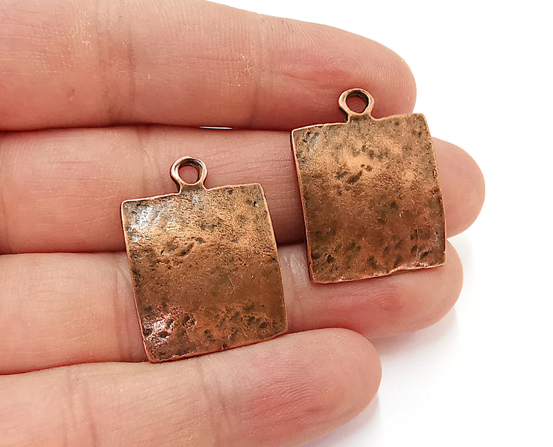 2 Curved Charms Antique Copper Plated Charms (29x22mm)  G21659
