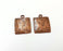 2 Curved Charms Antique Copper Plated Charms (29x22mm)  G21659