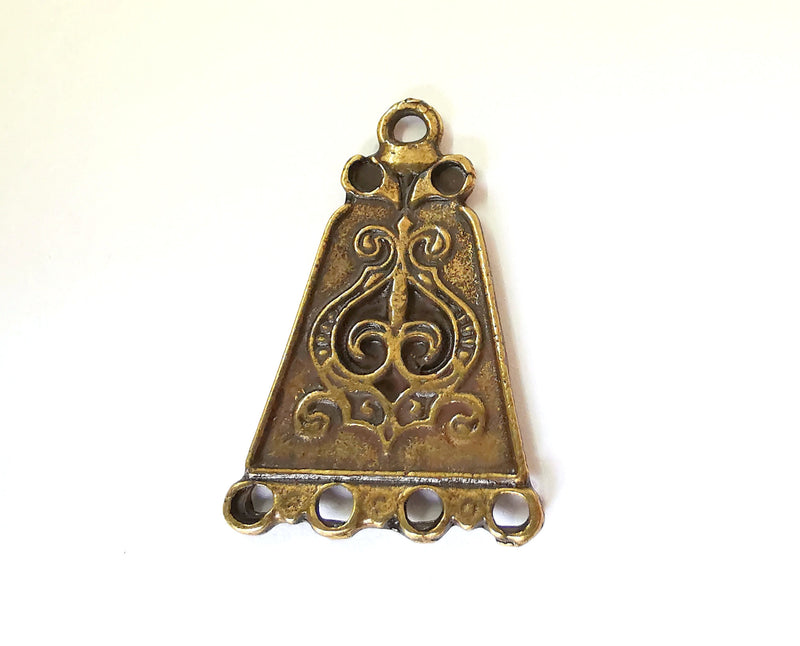 2 Antique Bronze Charm Connector Antique Bronze Charm (32x21mm) G21499