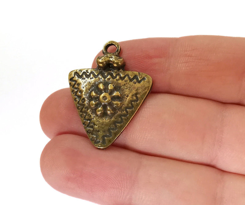 2 Antique Bronze Charms Antique Bronze Plated Charms (33x25mm)  G21502