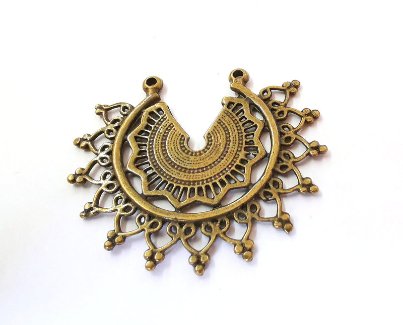 2 Antique Bronze Charms Antique Bronze Plated Charms (43x37mm)  G27667