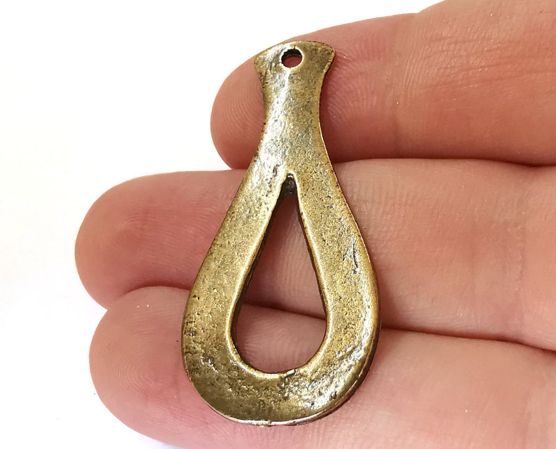 2 Antique Bronze Charms Antique Bronze Plated Charms (44x21mm)  G21506