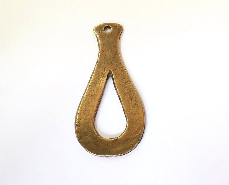 2 Antique Bronze Charms Antique Bronze Plated Charms (44x21mm)  G21506