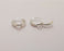 2 Sterling Silver Earring Hoop 2 Pcs (1 pair) 925 Silver Earring Loop Findings Zircon Earring Hooks (14x12mm) OG21719