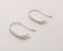 2 Sterling Silver Earring Hook 2 Pcs (1 pair) 925 Silver Earring Loop Findings Zircon Earring Hooks (18mm) G30105