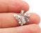 Sterling Silver Butterfly Pendant 925 Silver Charms , Zircon Butterfly Charms (18mm) EG21741