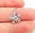 Sterling Silver Snowflake Pendant 925 Silver Charms , Snowflake Charms (21x15mm) EG21745