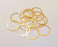 8 Circle Findings 24k Shiny Gold Plated Brass Findings , Nickel free and Lead free (22mm)  G21788