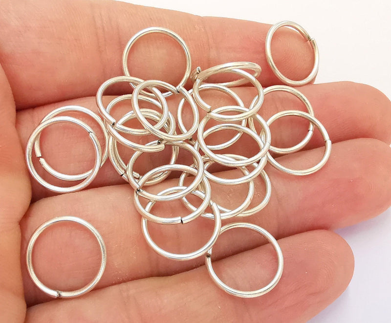 20 Silver Jumpring Antique Silver Plated Brass Strong jumpring ,Findings 20 Pcs (14 mm) G21824