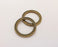 4 Textured Circle Findings Antique Bronze Plated Circle (24 mm)  G21865