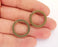 4 Textured Circle Findings Antique Bronze Plated Circle (24 mm)  G21865