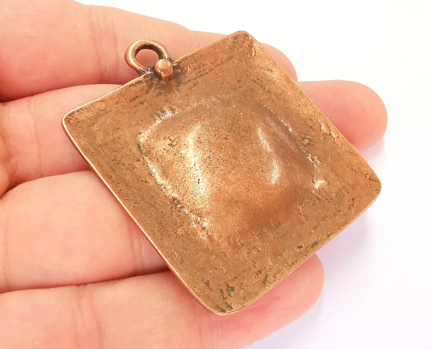 Medallion Pendant Antique Copper Plated Pendant (55x48mm) G21903