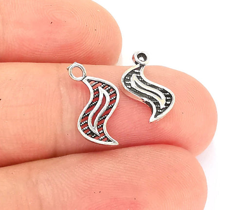4 Sterling Silver Charms 925 Silver Charms (15x7mm) OG21914