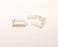 2 Sterling Silver Earring Hook 2 Pcs (1 pair) 925 Silver Earring Hook  Findings Cubic Zirconia Earring Hooks (18x11mm) OG21915