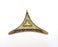 Triangle Pendant Connector Antique Bronze Plated Pendant (76mm)  G25143