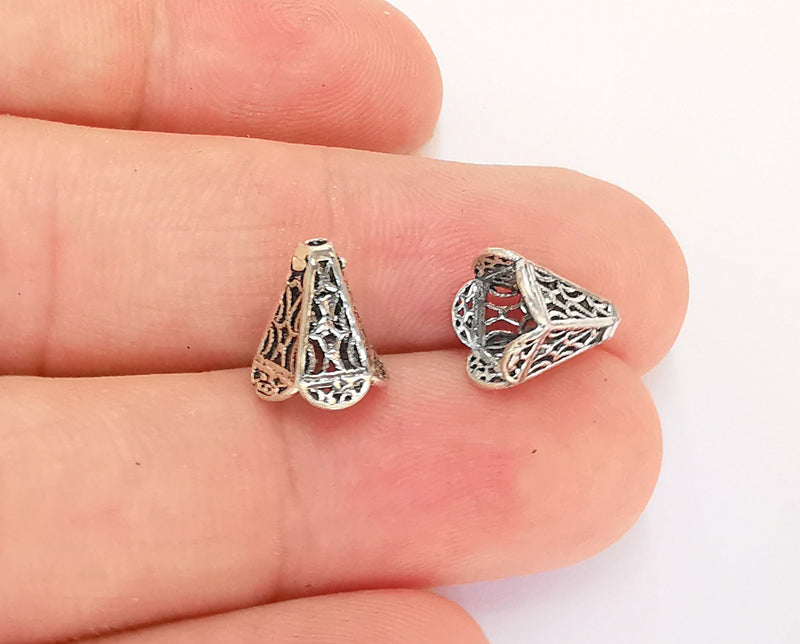 2 Sterling Silver Cone Findings 2 Pcs 925 Silver Findings (10.6x9.6mm) OG21926