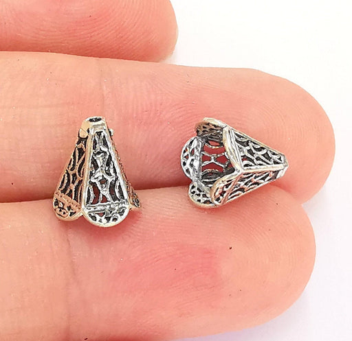 2 Sterling Silver Cone Findings 2 Pcs 925 Silver Findings (10.6x9.6mm) OG21926